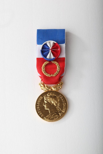 Médaille d'Honneur du Travail Gd Or 40 ans en Or massif